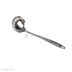 Hot selling silver spoon stainless steel hot pot soup ladle