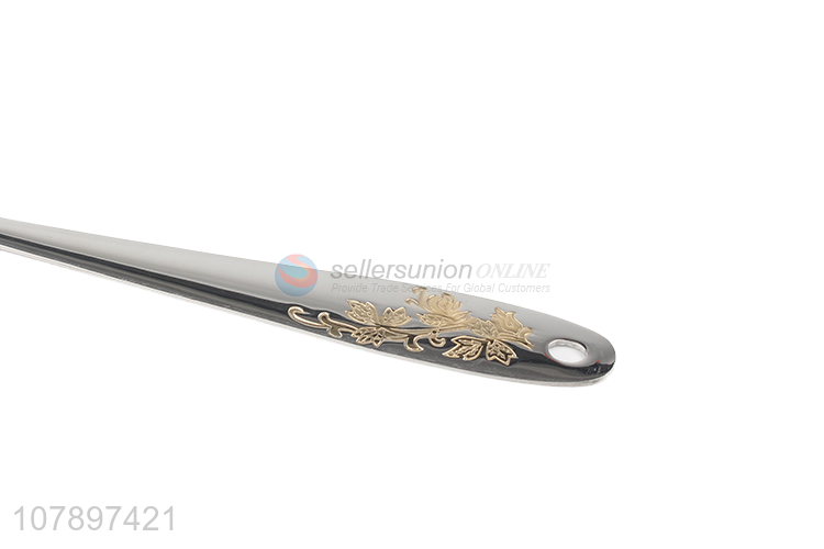 Low price silver stainless steel universal eating pointed spoon