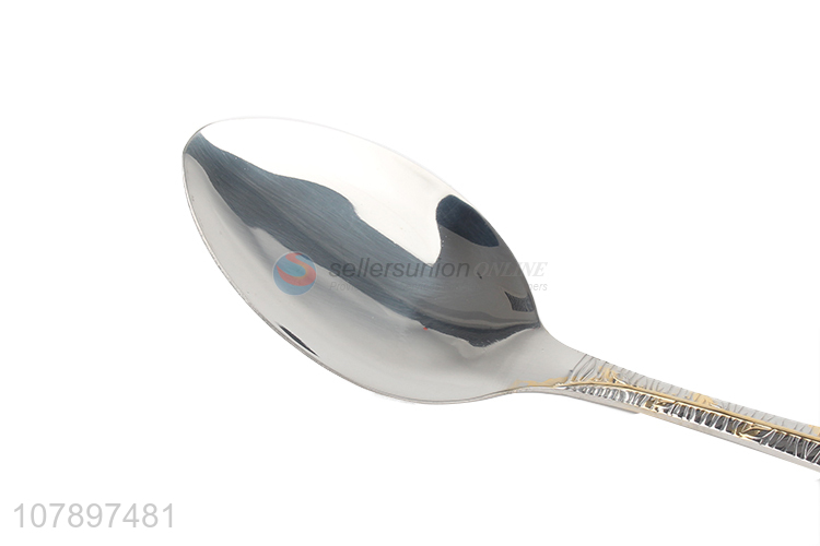 Good price stainless steel household kitchenware eating pointed spoon