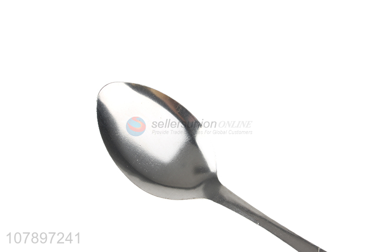 Wholesale stainless steel food-grade eating spoon with long handle