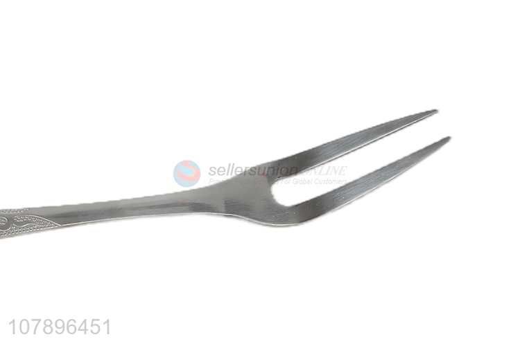 Factory wholesale silver stainless steel food grade meat fork