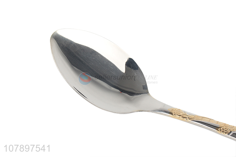 China wholesale silver stainless steel chinese pointed spoon