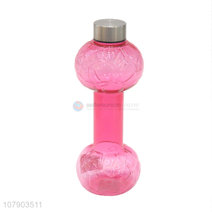 Wholesale cheap price dumbbell shape portable water cup water bottle