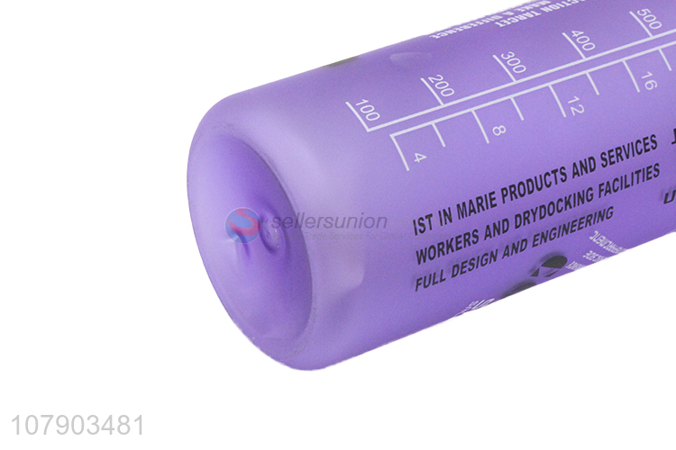 Good selling purple sports plastic water bottle water cup