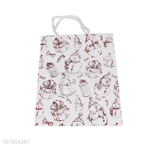 Yiwu Direct Sale White <em>Christmas</em> Day <em>Gift</em> Bag Paper Tote Bag