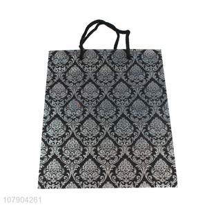 Factory <em>wholesale</em> black printing <em>gift</em> bag paper packaging