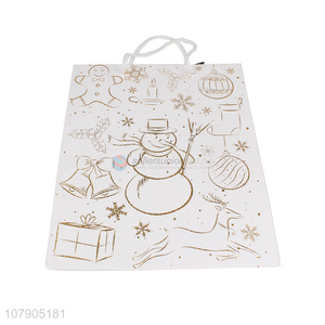 Yiwu Direct Sale White <em>Christmas</em> Day Paper <em>Gift</em> Tote Bag