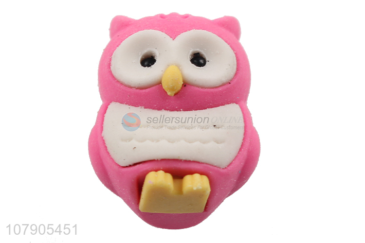 Custom Cartoon Owls Colorful Eraser Fashion Students Stationery