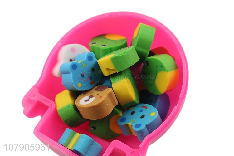 Wholesale Mini Cartoon Erasers Popular Students Eraser Set