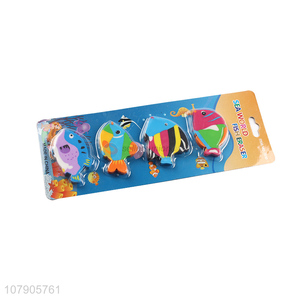 Newest Cute Fish Shape Eraser 4 Pieces Funny Erasers Stationery Set