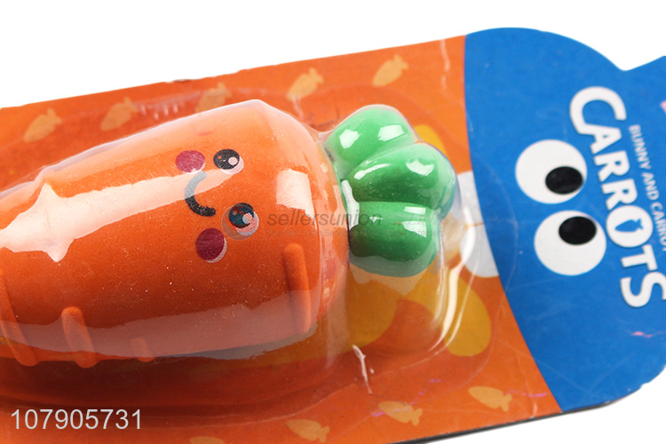 Promotional Cute Stationery Cartoon Carrot Eraser Pencil Eraser