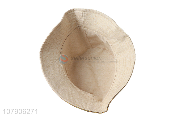 New product metallic color double-sided UV protection bucket hat sun hat