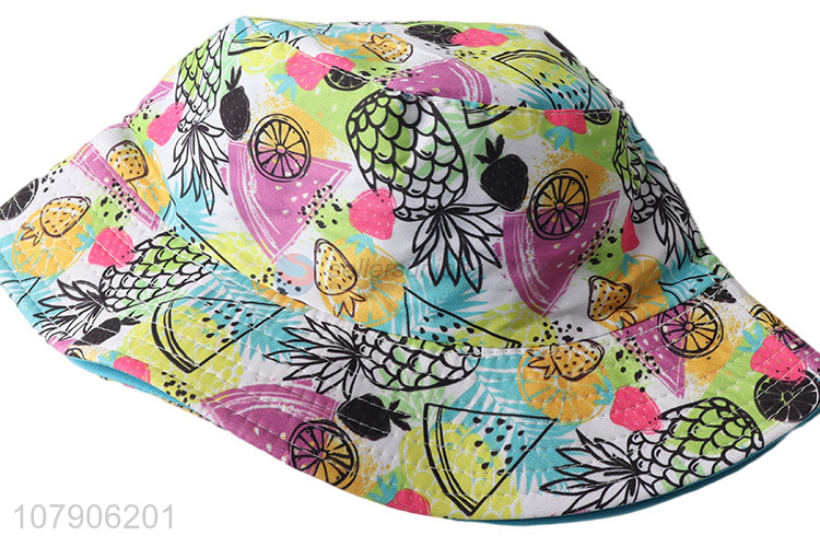 Hot selling fashion summer women printed fisherman hat bucket cap