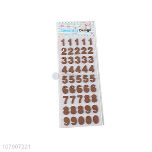 Yiwu wholesale brown number stickers educational toys for children