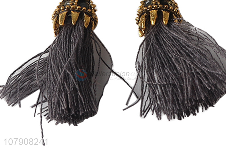 Latest design chinese style women tassel earrings for sale