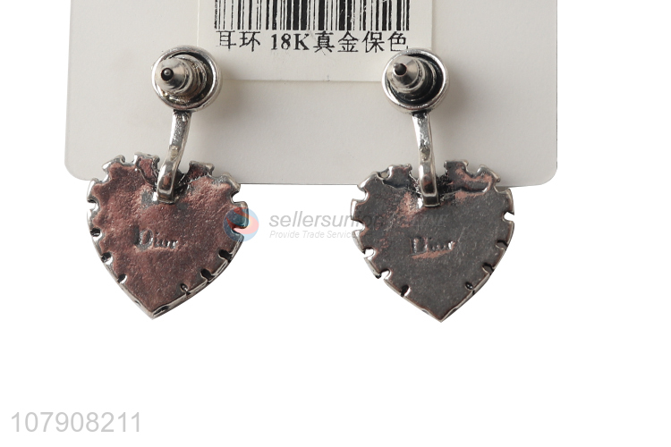 Hot products silver heart shape pendant earrings for jewelry