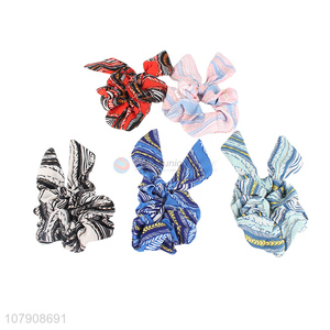 China supplier fashion glitter hair scrunchies ladies girls hair accessories