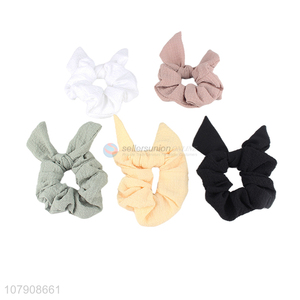 New arrival spring summer solid color elastic hair ties hair scrunchies