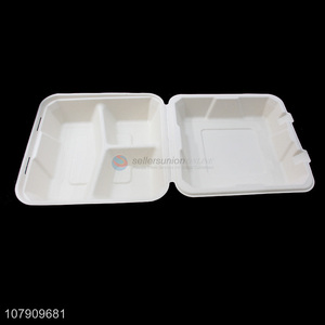 Good price white three-grid lunch box disposable takeaway box