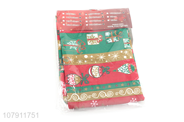 Fashion Printing Christmas Table Cloth Colorful Table Cover