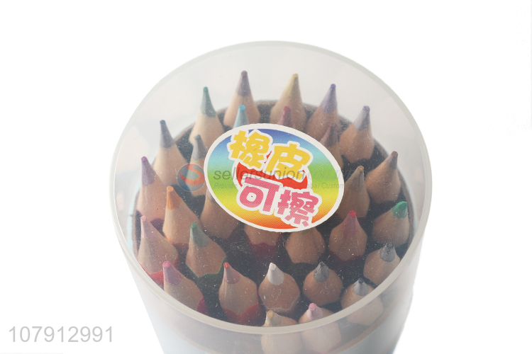 Latest arrival multicolor 24 color drawing erasable pencils