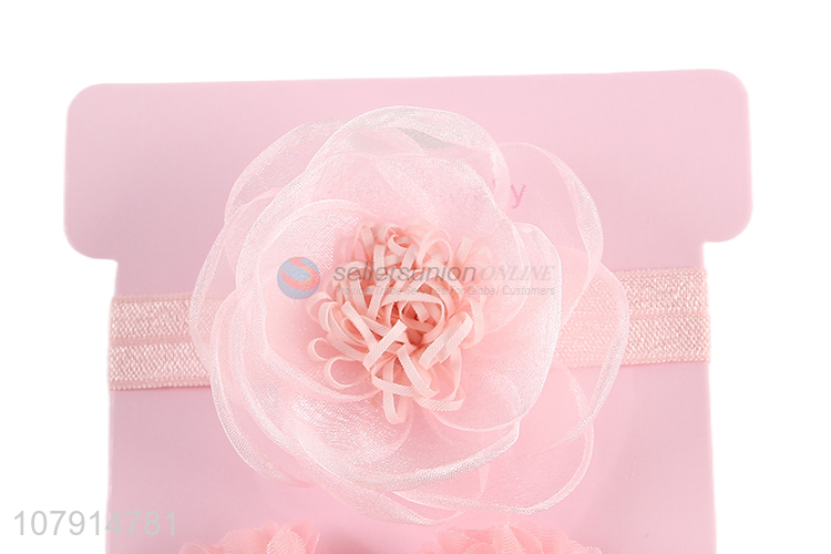 New Design Baby Girls Handmade Flowers Crown Headband Hair Band