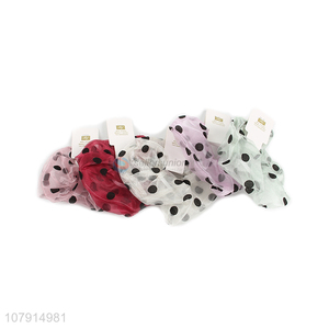 Best Sale Black Dots Elastic Hair Band Fashion Hair Rope For Women