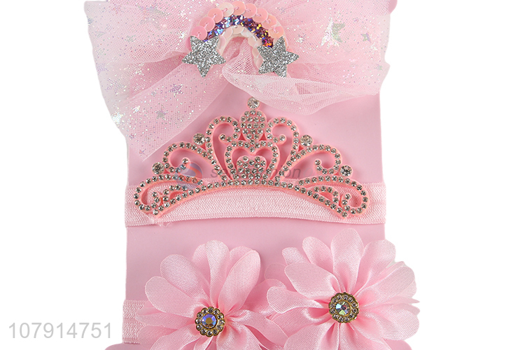 Fashion Design Rainbow Crown Headband Little Girl Hair Band