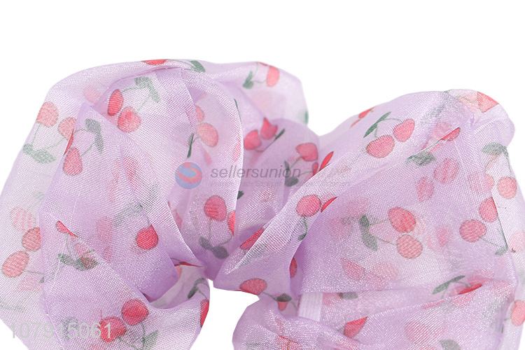 New Style Cherry Pattern Hair Ring Elastic Hair Rope For Ladies