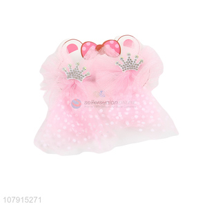 Custom Crown Hair Clips Pink Hairpin For Little Girls