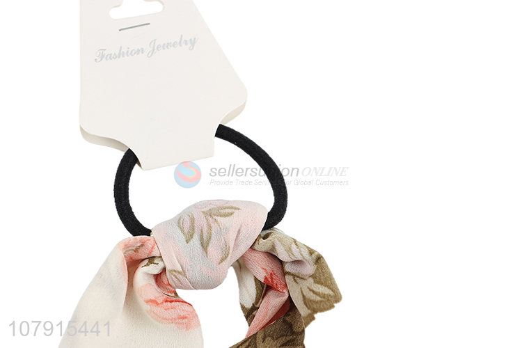 Simple Trendy Headdress Elastic Scrunchies Long Ponytail Streamer Hair Ties