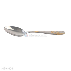 Online wholesale long handle silver spoon for restaurant