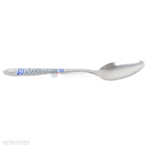 Latest design reusable stainless steel spoon with patterned handle