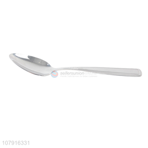 Online wholesale silver stainless steel tableware spoon with long handle