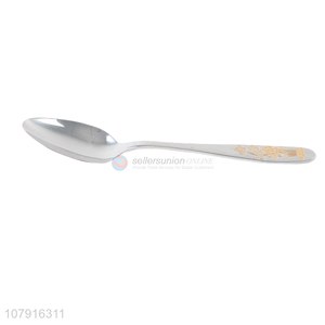 China wholesale silver long handle dinnerware spoon with top quality