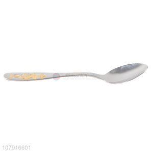 Latest products silver durable dinnerware spoon with non-slip handle