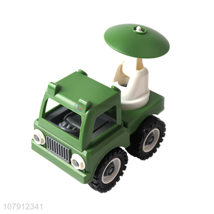 Hot selling plastic toy vechicle military truck toy mini toy car