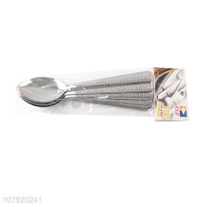 Wholesale cheap stainless steel cutlery metal rice spoon table spoon