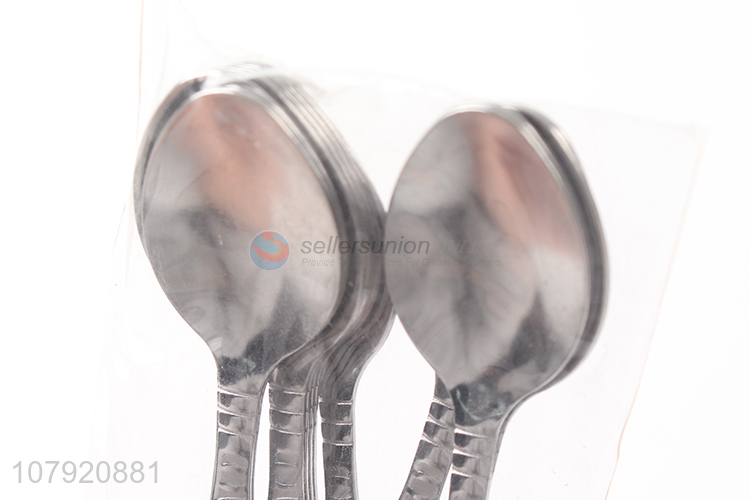 Online wholesale cheap stainless steel table spoon metal rice spoon