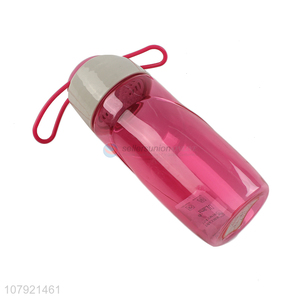 Latest design portable 600ml sports water cup water bottle with rope