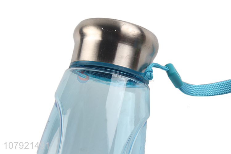 Online wholesale durable plastic 550ml water cup drinking bottle with rope