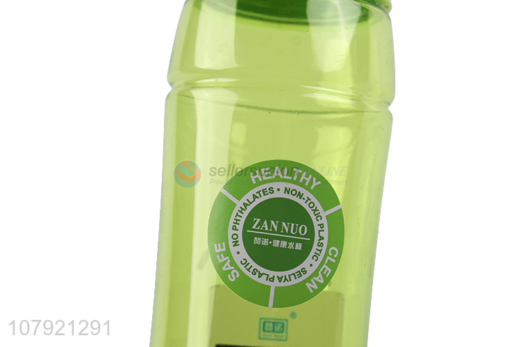 New arrival green portable plastic water bottle water cup