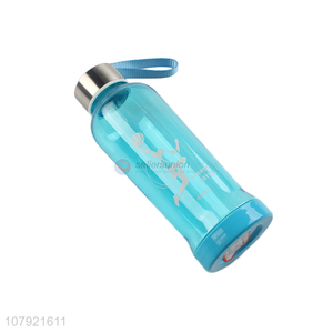 New product plastic portable 450ml water cup drinking bottle with rope