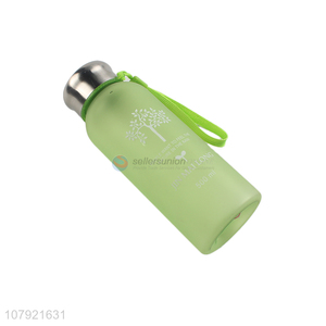 Fashion style green plastic 500ml water bottle drinking cup wholesale