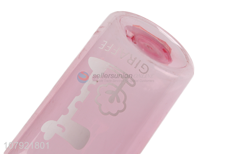 New arrival pink cartoon plastic drinking cup for children