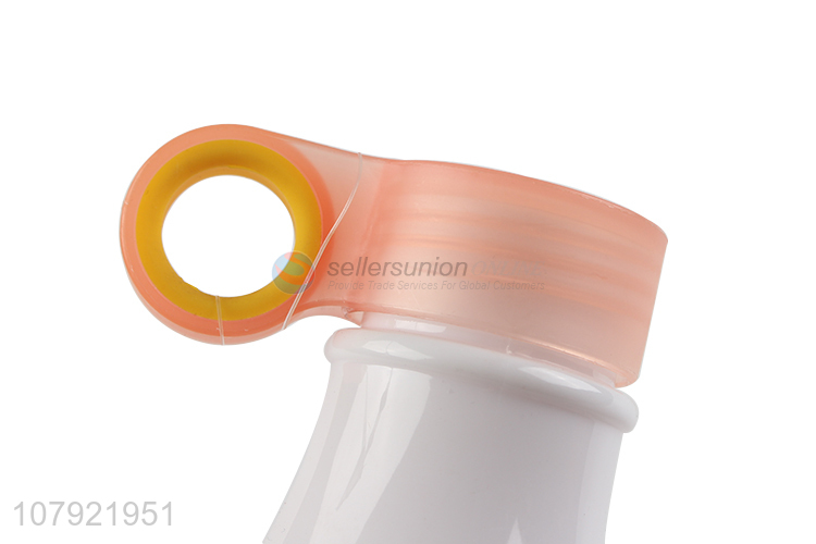 Factory wholesale orange plastic frosted portable water bottle