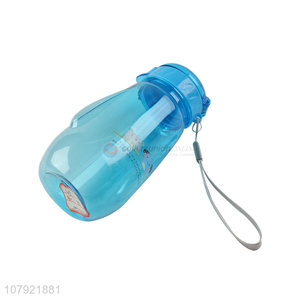 Factory direct sale blue plastic portable water bottle