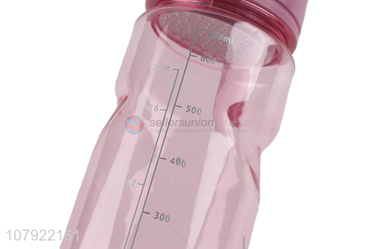 Low price pink plastic portable drinking bottle wholesale