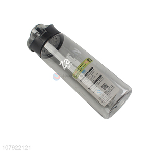 Factory direct sale grey plastic large capacity sports bottle