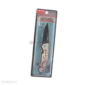 Low price wholesale stainless steel portable folding fruit knife